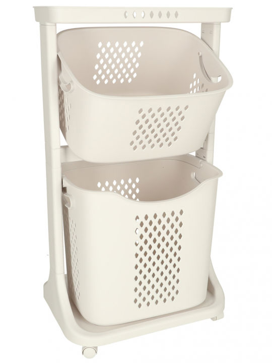 ikonka Cutie de Depozitare Jucării pentru Copii din Plastic Alb 44x77.5x32cm 1buc