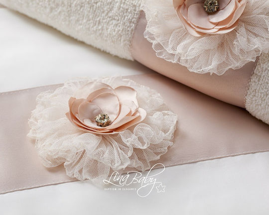 Lina Baby Set Christening Oilcloths Ecru 4 Pieces