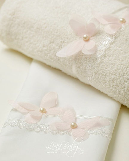 Lina Baby Set Christening Oilcloths Ecru 4 Pieces