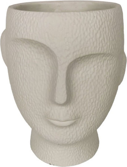 Marhome Ghiveci din Beton Bej 18x16x21.5εκ.
