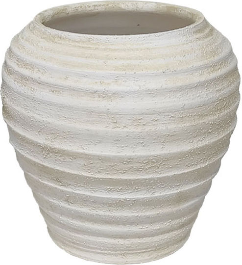 Marhome Βάζο Τσιμεντένιο Μπεζ Y25cm
