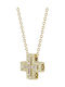 Kiriakos Gofas Women's Gold Cross 9K Double Sided with Chain