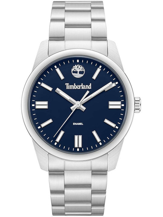 Timberland Timberland Ανδρικό Ρολόι 42mm Μπαταρίας με Ασημί Μεταλλικό Μπρασελέ