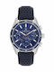Daniel Klein Herrenuhr 43.5mm Batterie mit Blau Lederarmband