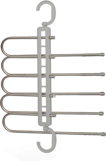 Wardrobe Hanger Foldable for Pants Metallic Silver 99913821 1pcs