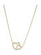 Jools Necklace with design Heart from Gold Plated Silver with Zircon