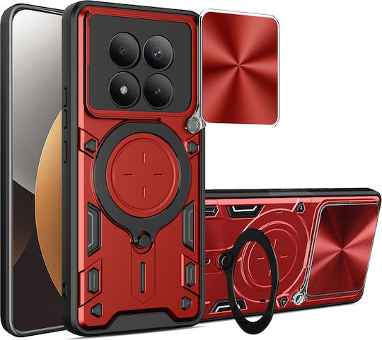 Techsuit Umschlag Rückseite Rot (Redmi Note 15)