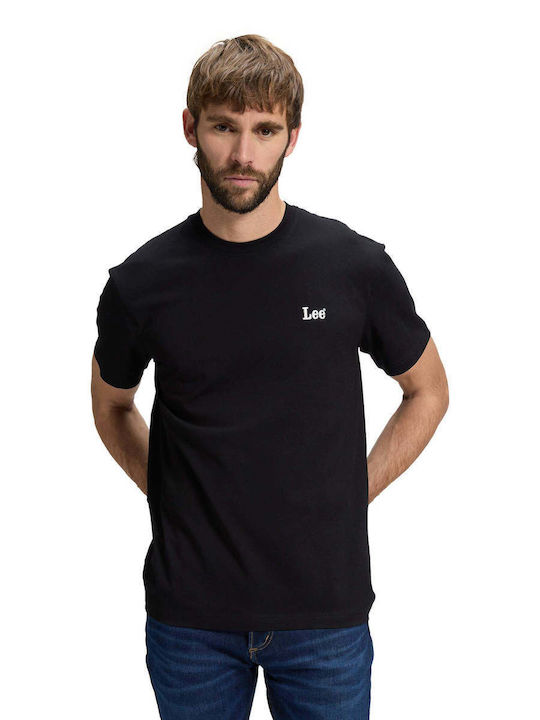 Lee Logo T-shirt Μαυρο