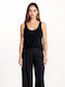 Women's Blouse Cotton Sleeveless Black
