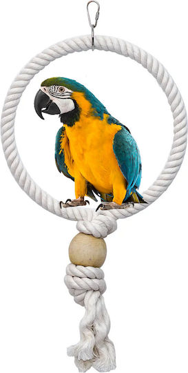 Hanging Rope Ring Birds Kingdom For Large Parrots 50x27cm Bke3544