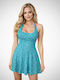Sommer Mini Kleid Aqua