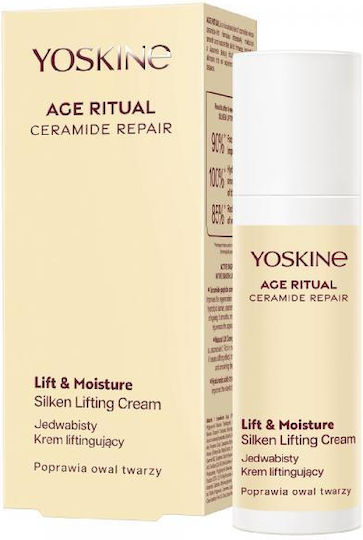 Yoskine Age Ritual Silky Lifting Cream Face with Ceramide-peptide complex, Natural Lift Complex 50ml