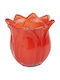 Butlers Tulip Kerzenhalter Glas in Rot Farbe 1Stück