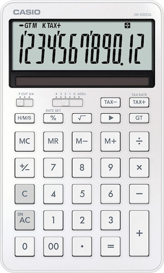 Casio Jw-200sc Calculator Accounting 12 Digits in White Color 1pcs
