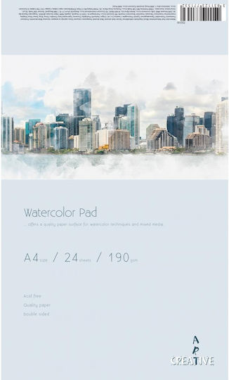 Skizzenblock Watercolor Creative A4 24-fach 190g