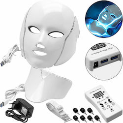 Led Phototherapy Face Neck Mask Anti-ageing Total Skin Care White Oem