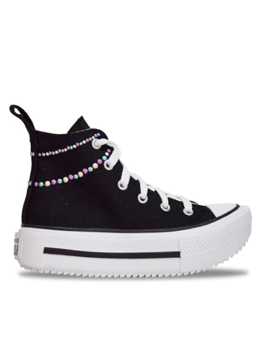 Chuck Taylor All Star Παιδικά Sneakers High Μαύρα