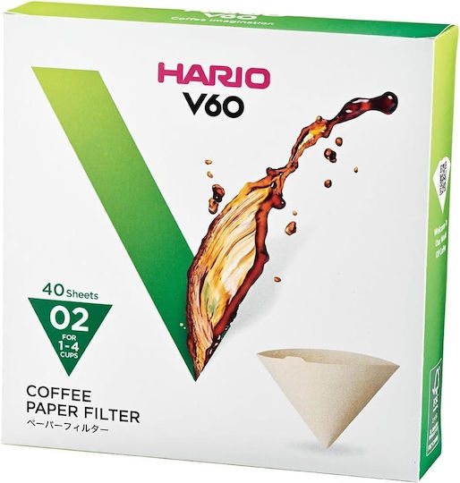 Hario 40 Филтри за кафе-чай Кафяв Хартия