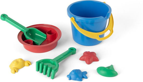 Dantoy Classic Recycled Blue Bucket Set In Net 1433