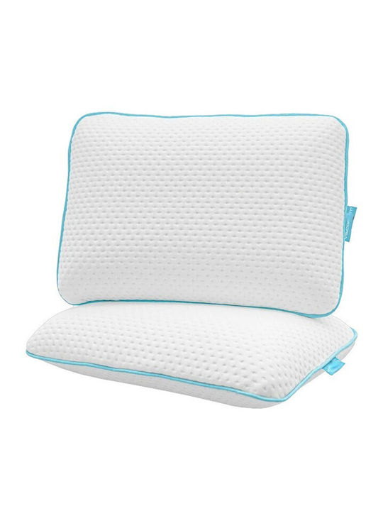 Orthopädische Kopfkissen Gedächtnisschaum 2 Stücke Blau 60x40x13cm