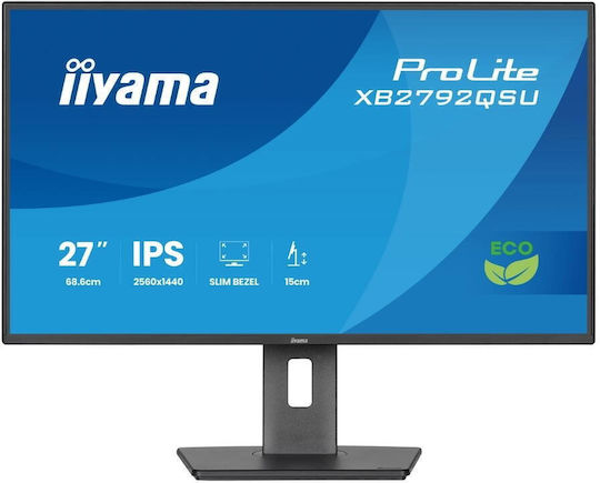Iiyama ProLite XB2792QSU-B1 IPS Monitor 27" QHD 2560x1440 with Response Time 3ms GTG
