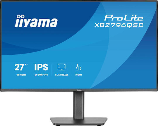 Iiyama XB2796QSC-B1 IPS Monitor 27" QHD 2560x1440 cu Timp de Răspuns 4ms GTG