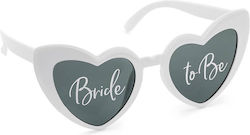 Γυαλιά Καρδιές Πλαστικά Λευκά ''bride To Be''