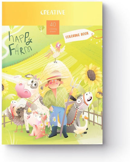 Книжки за оцветяване Creative Coloring 40 страници Ферма
