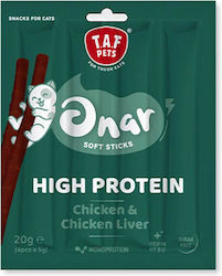 Taf Pets-onar Cat Treat Soft Sticks Chicken & Chicken Liver 4x5gr 20gr Taf Pets-onar Cat Treat Soft Sticks Chicken & Chicken Liver 4x5gr 20gr