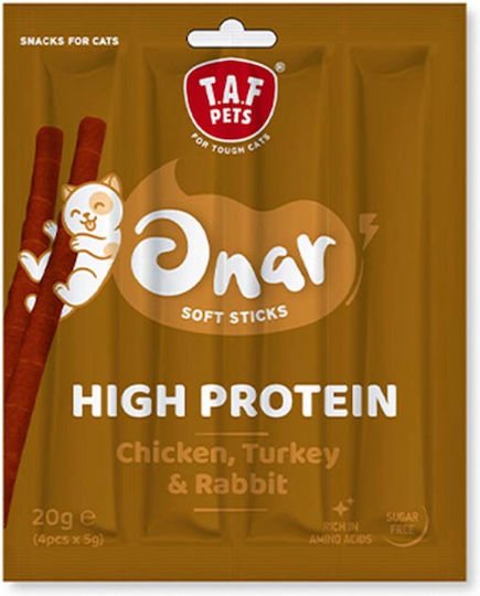 Taf Pets-onar Λιχουδιά Γάτας Soft Sticks Chicken Turkey & Rabbit 4x5gr 20gr