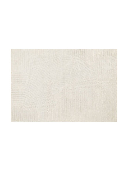 Beliani Teppich Rechteckig Wolle Beige