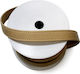 Leather Strap Saffiano Embossed Texture Bags 2cm Width Light Beige Price Per Meter
