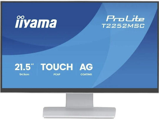 Iiyama T2252MSC-W2AG IPS Touch Monitor 21.5" FHD 1920x1080 with Response Time 5ms GTG White