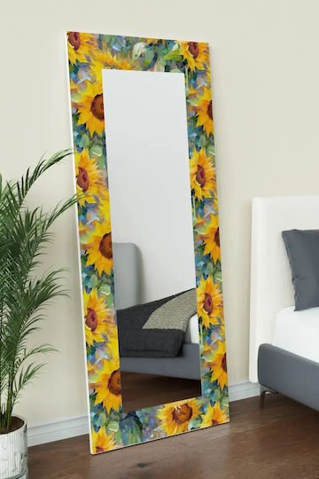 Oglindă Decorativă Cu Model Floarea Soarelui Multicoloră 150x60 Cm
