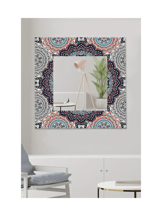 Oglindă Decorativă De Perete Cu Design Simetric Multicolor 60x60 Cm