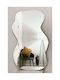 Asymmetric Wall Mirror Console Single In Silver Shade 45x70 Cm