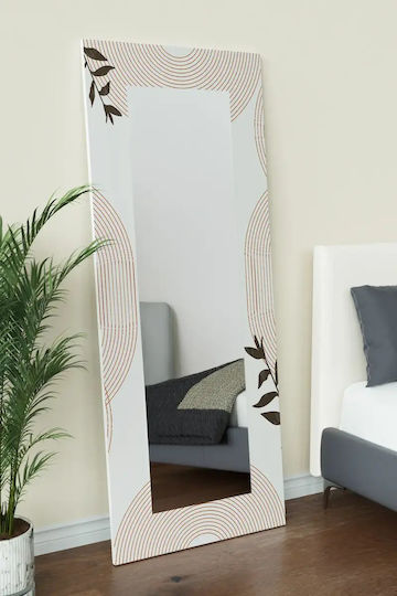 Decorative Wall Mirror Minimal with Multicolour Pattern 150x60 cm