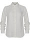 Women's Linen Long Sleeve Shirt White