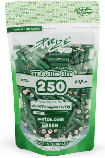 Purize Filtertips Aktivkohle 6mm 250x1Stk