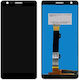 Nokia Οθόνη mit Touch-Mechanismus für Nokia 3.1 (Schwarz)