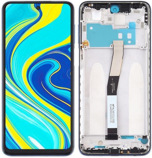 Екран със Сензорен Механизъм и Рамка за Xiaomi Redmi Note 9S, Redmi Note 9 Pro (Сив)