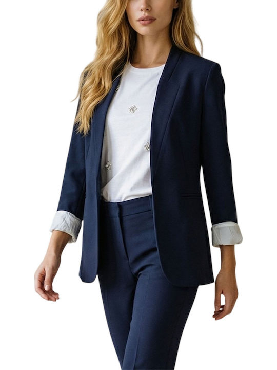 Derpouli Women's Blazer Blue