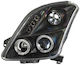 Front Car Lights Angel Eyes Suzuki Swift 2005-2010 Black H1 Bulbs Set 2 Pieces Sonar