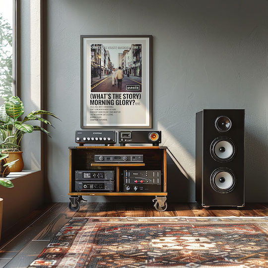 Musik Poster Whats Story Morning Glory Oasis Ms573 21cm x 30cm Weißer Rahmen PVC