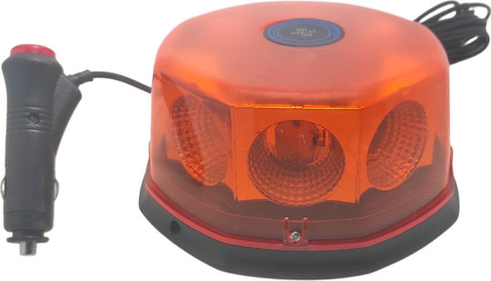 Magnetic Car LED Beacon 8 COB LED 12-24V 14cm 5100-81 Orange Lighting