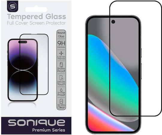 Hardy Glass Sonique Premium Series HD Full Cover 9H Google Pixel 10 5G Pixel 10 Pro 5G Black