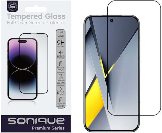 Hardy Glass Sonique Premium Series HD Full Cover 9H Compatible with Xiaomi Poco F8 Ultra 5G Black