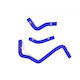Car Silicone Water Hoses Vw Golf 4 1.8t Blue 3 Pcs Grp-99119