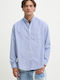 Long Sleeve Cotton Shirt Blue