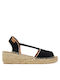 Platforme Dama Tip Espadrile Negre